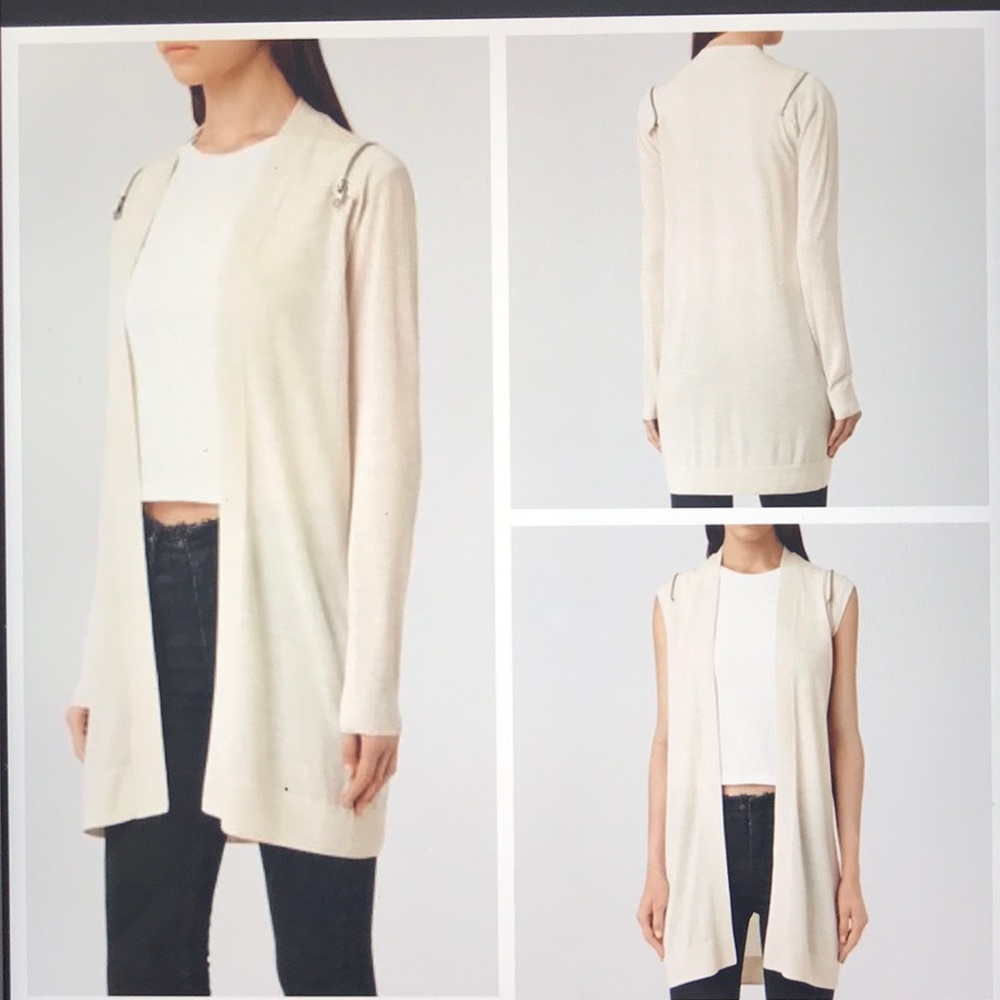 All Saints Dash Cardigan with Removable Sleeves